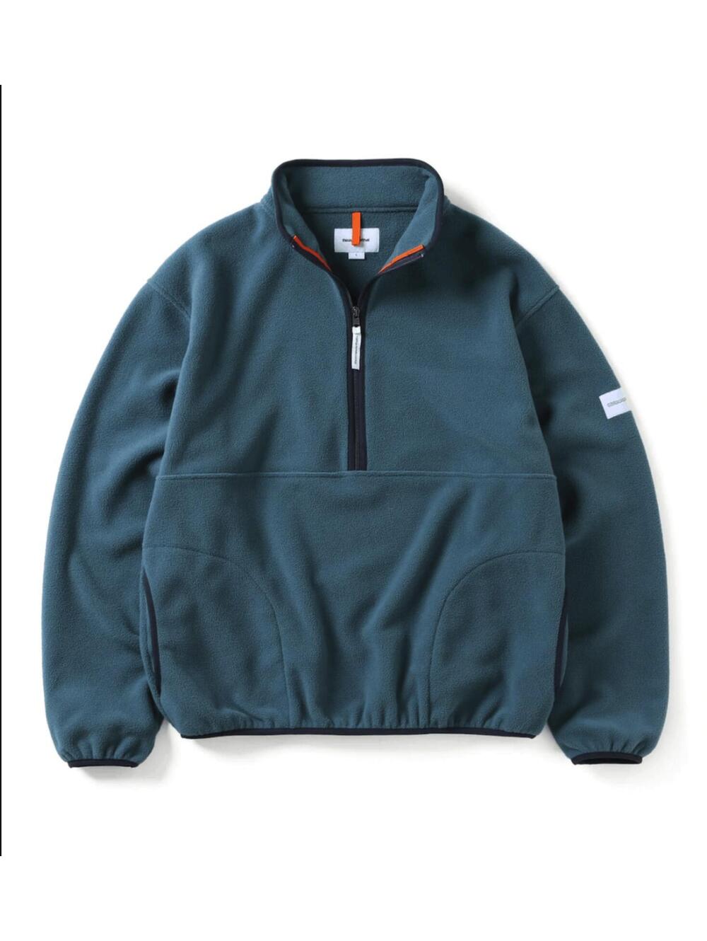 Thisisneverthat Fleece Half Zip Pullover Blue Green • S